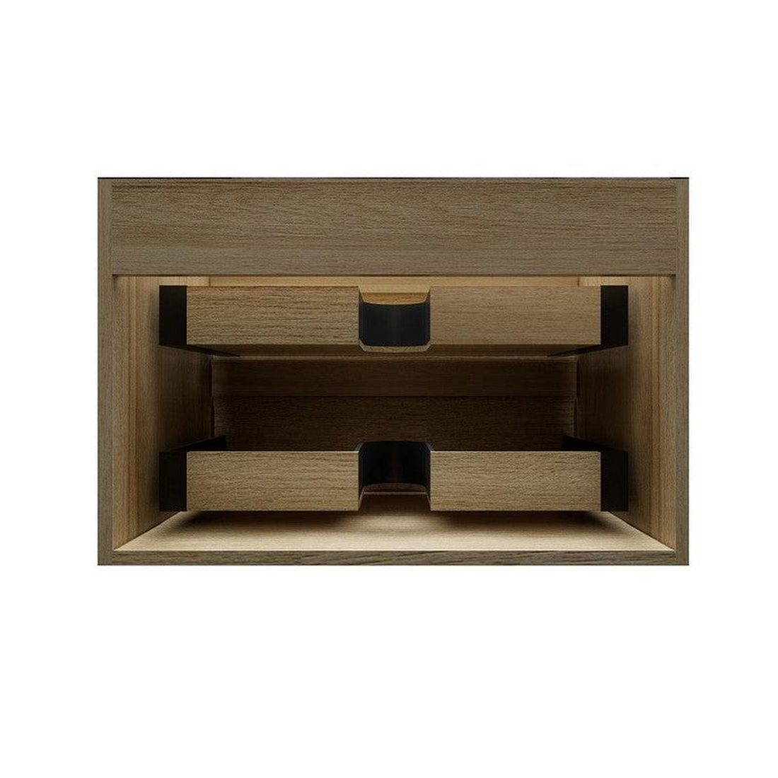 Prime 30" Coffee Wood Wall-Mounted Vanity With Single Reinforced White Acrylic Sink