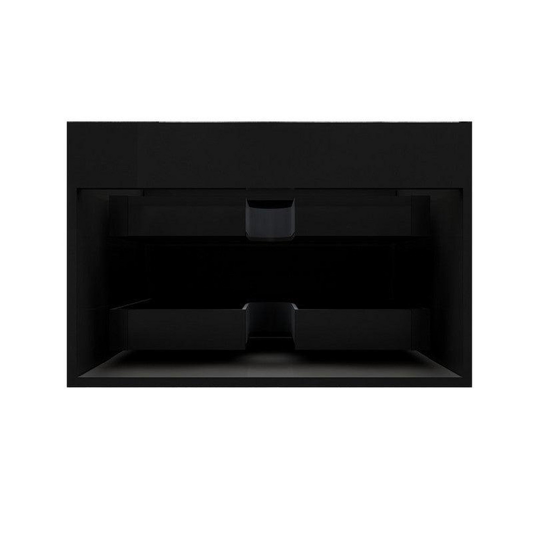 Prime 30" Gloss Black Wall-Mounted Vanity With Single Reinforced White Acrylic Sink