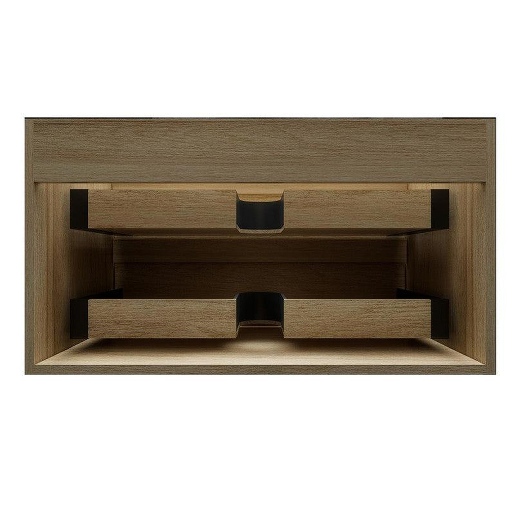 Prime 36" Coffee Wood Wall-Mounted Vanity With Single Reinforced White Acrylic Sink