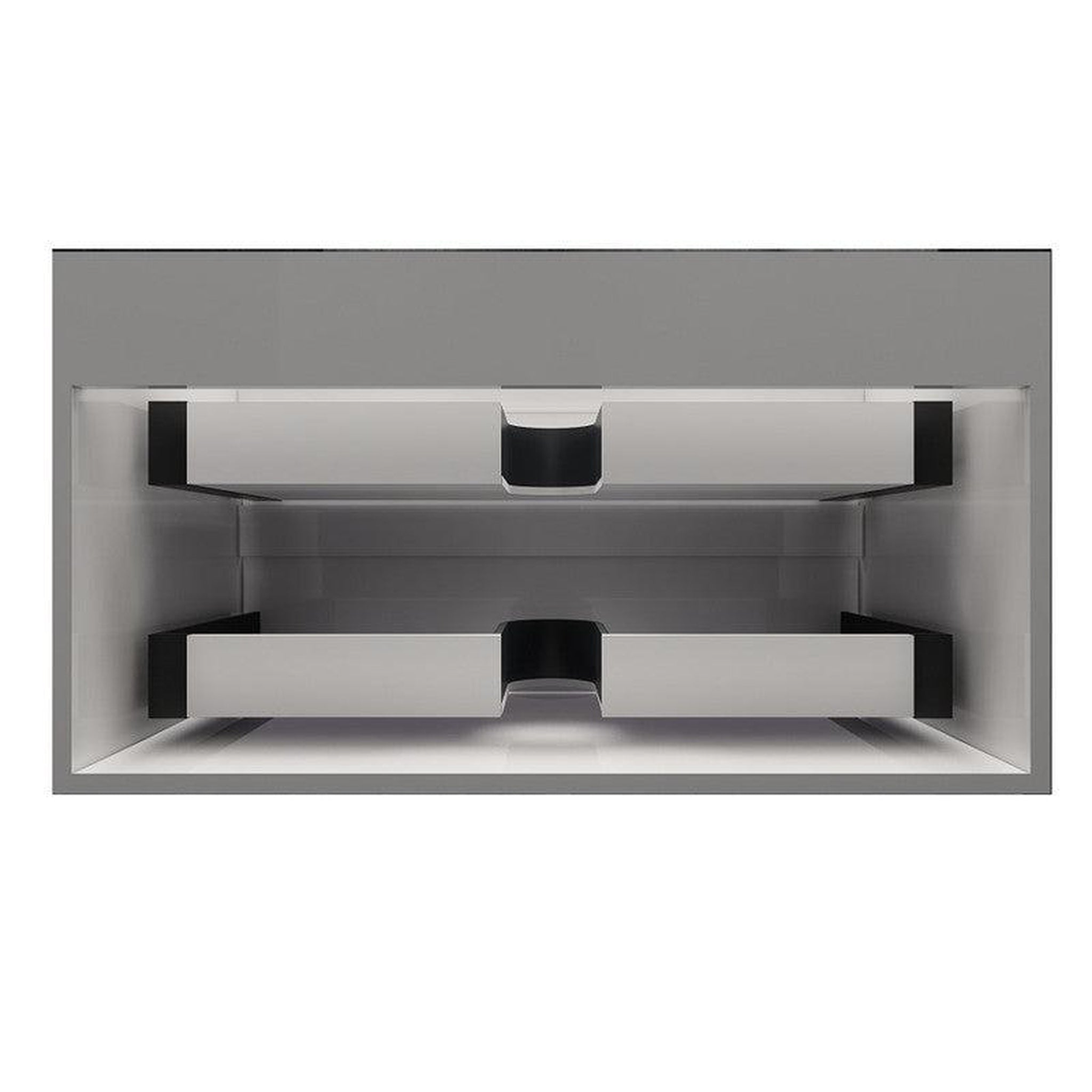 Prime 36" Gloss White Wall-Mounted Vanity With Single Reinforced White Acrylic Sink