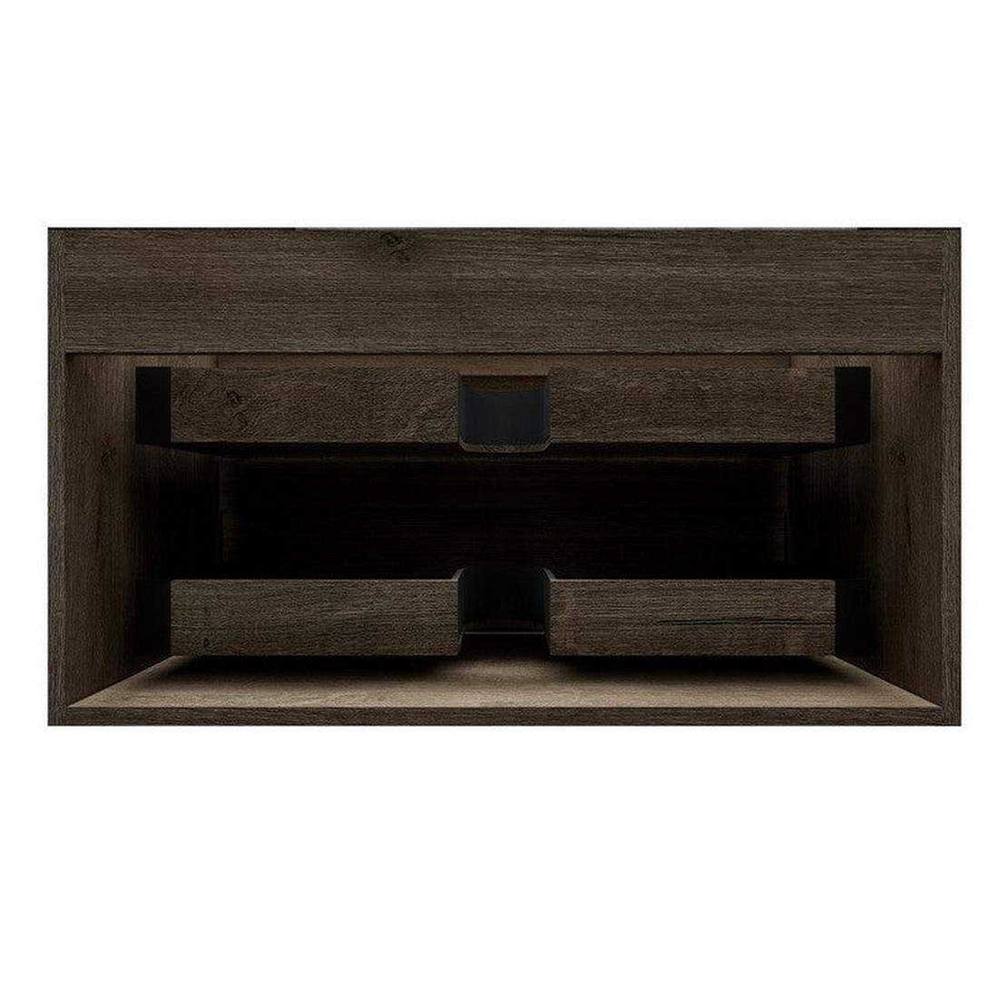 Prime 36" Gray Oak Wall-Mounted Vanity With Single Reinforced White Acrylic Sink