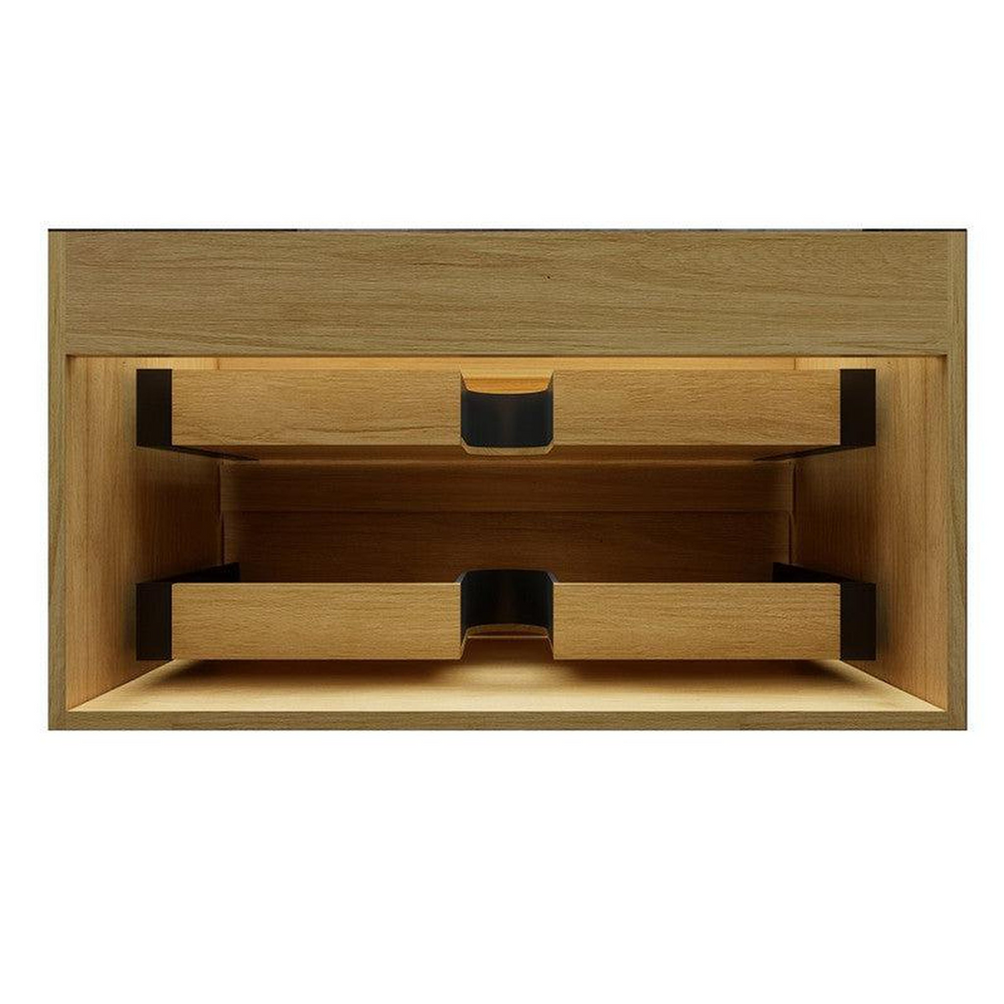 Prime 36" Teak Oak Wall-Mounted Vanity With Single Reinforced White Acrylic Sink