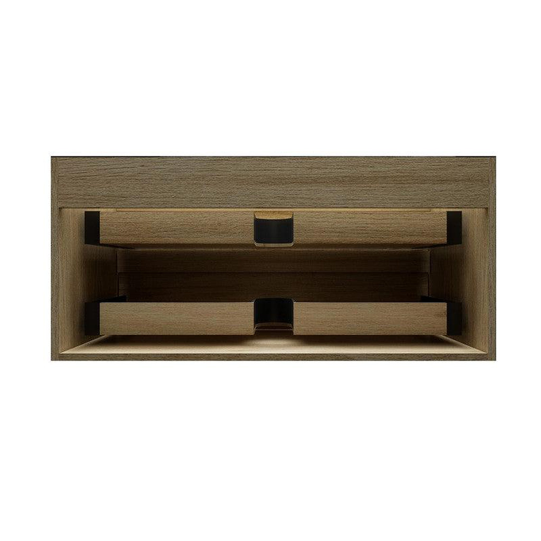 Prime 42" Coffee Wood Wall-Mounted Vanity With Single Reinforced White Acrylic Sink