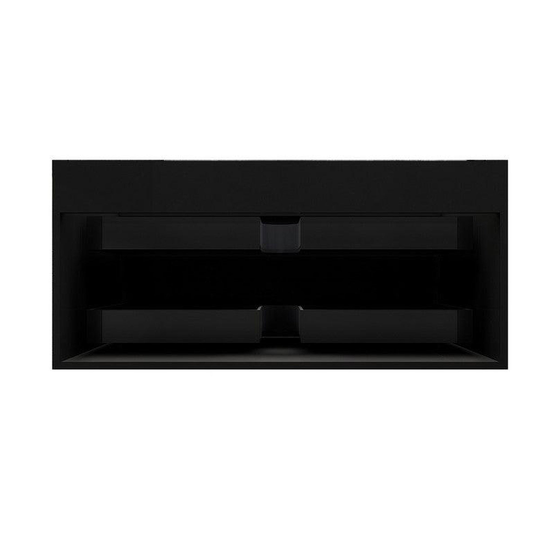 Prime 42" Gloss Black Wall-Mounted Vanity With Single Reinforced White Acrylic Sink