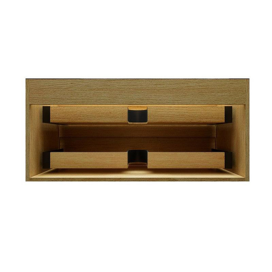 Prime 42" Teak Oak Wall-Mounted Vanity With Single Reinforced White Acrylic Sink