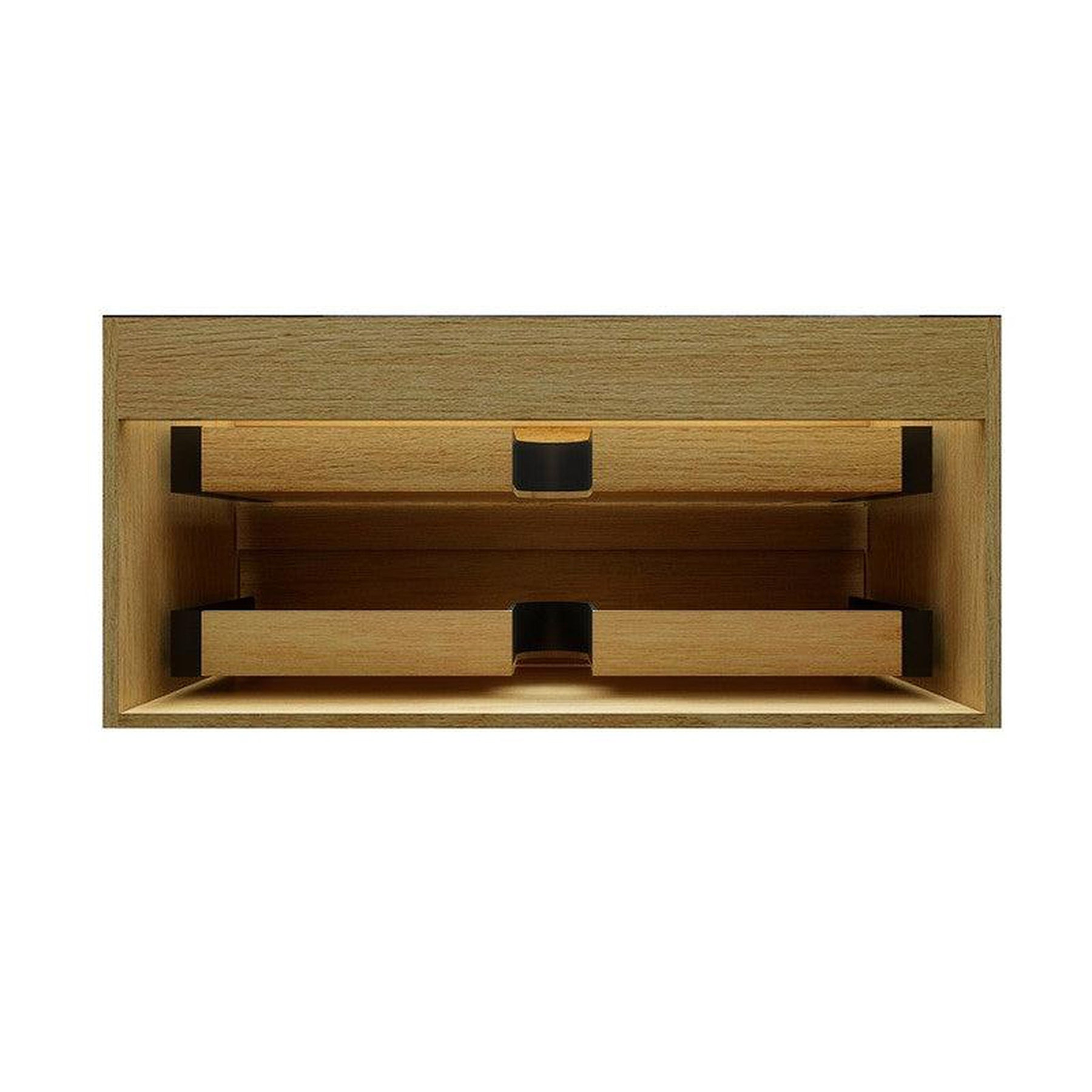 Prime 42" Teak Oak Wall-Mounted Vanity With Single Reinforced White Acrylic Sink