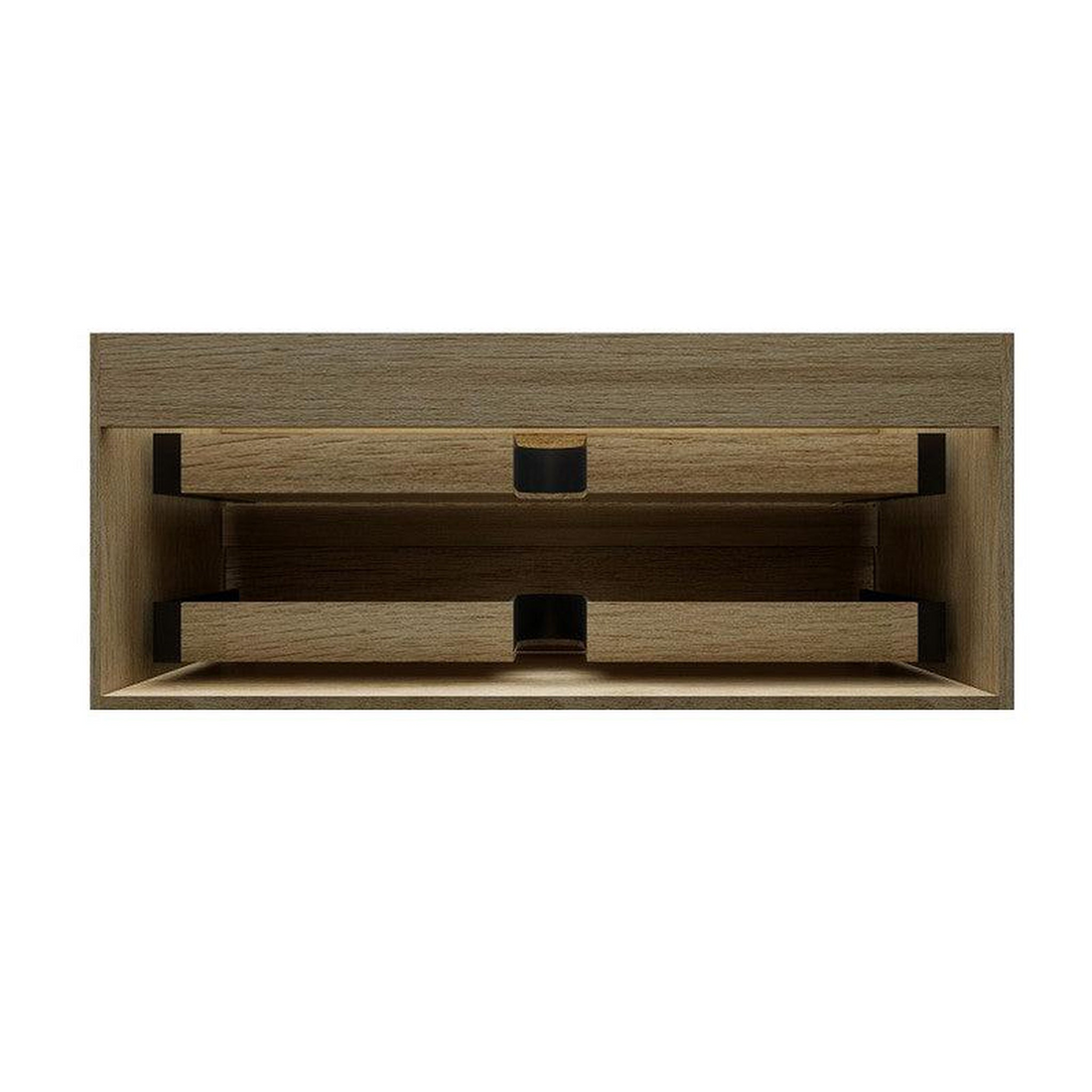 Prime 48" Coffee Wood Wall-Mounted Vanity With Single Reinforced White Acrylic Sink
