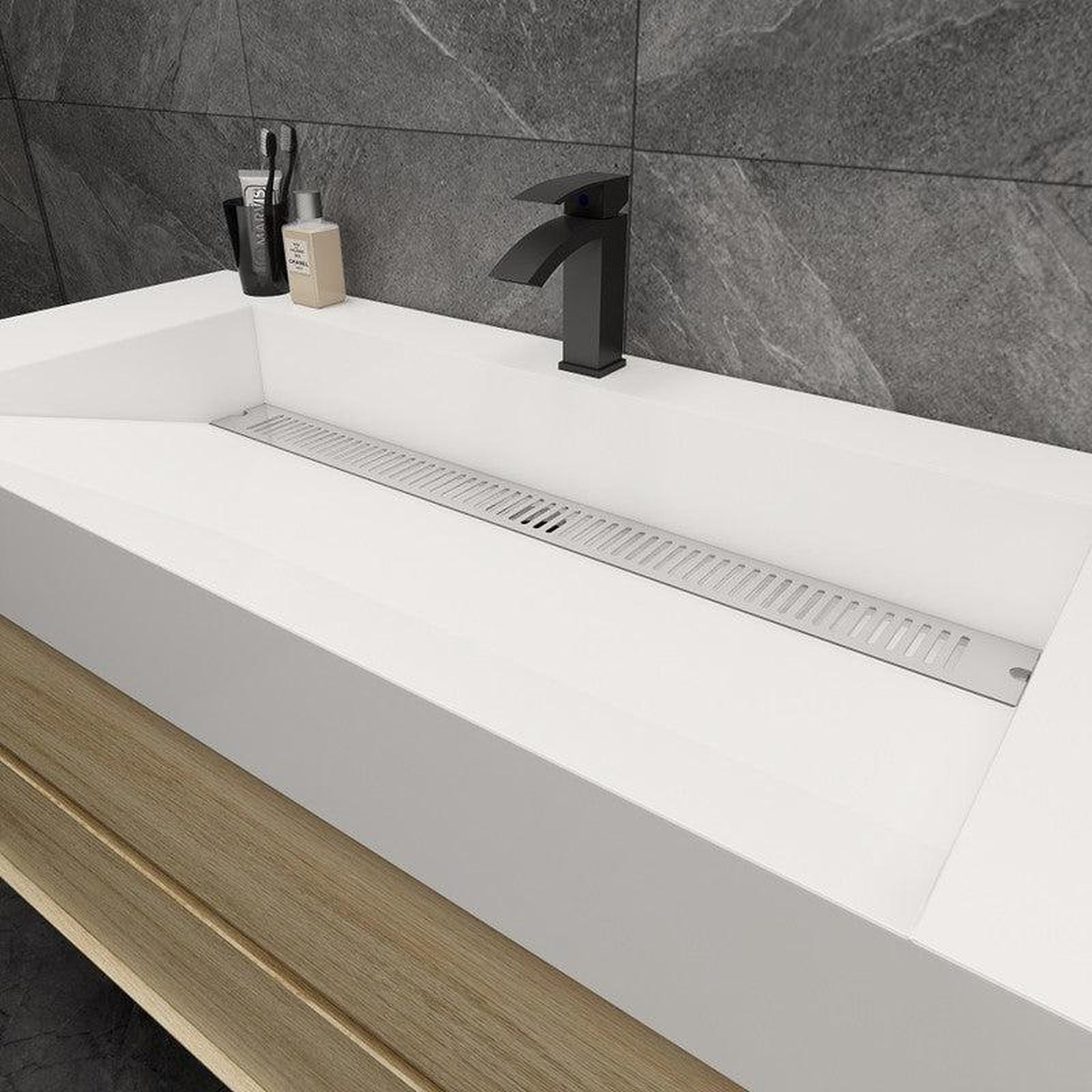 Prime 48" Coffee Wood Wall-Mounted Vanity With Single Reinforced White Acrylic Sink