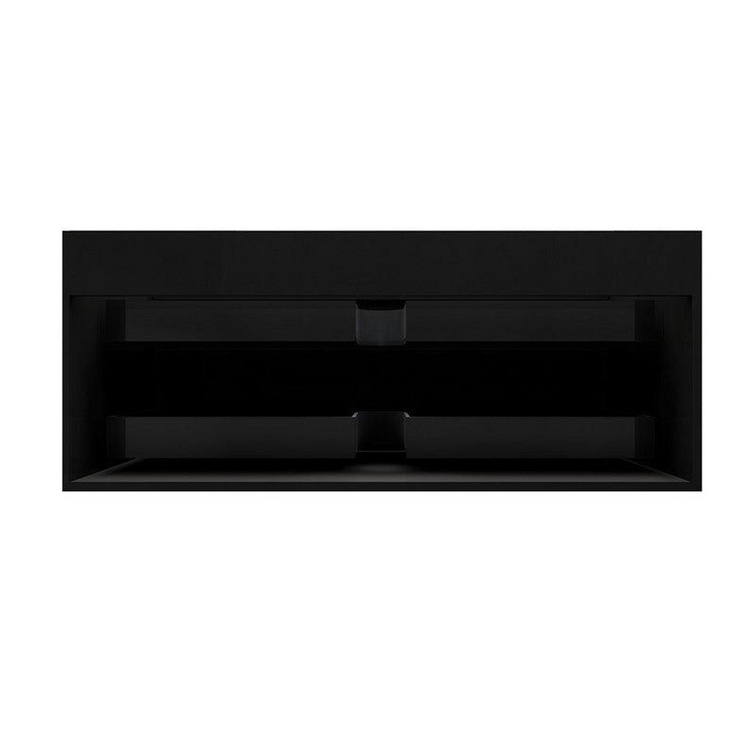 Prime 48" Gloss Black Wall-Mounted Vanity With Single Reinforced White Acrylic Sink