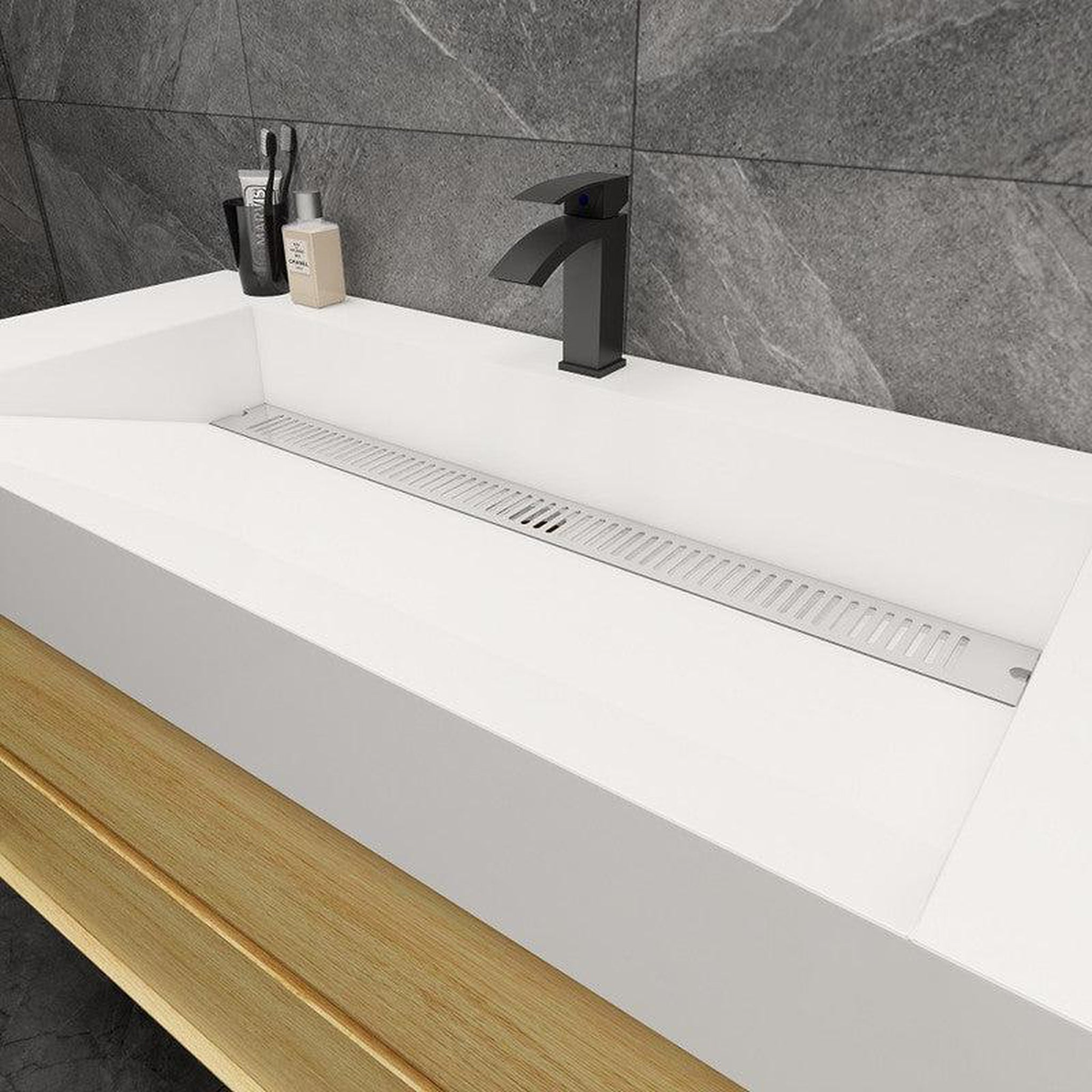 Prime 48" Teak Oak Wall-Mounted Vanity With Single Reinforced White Acrylic Sink