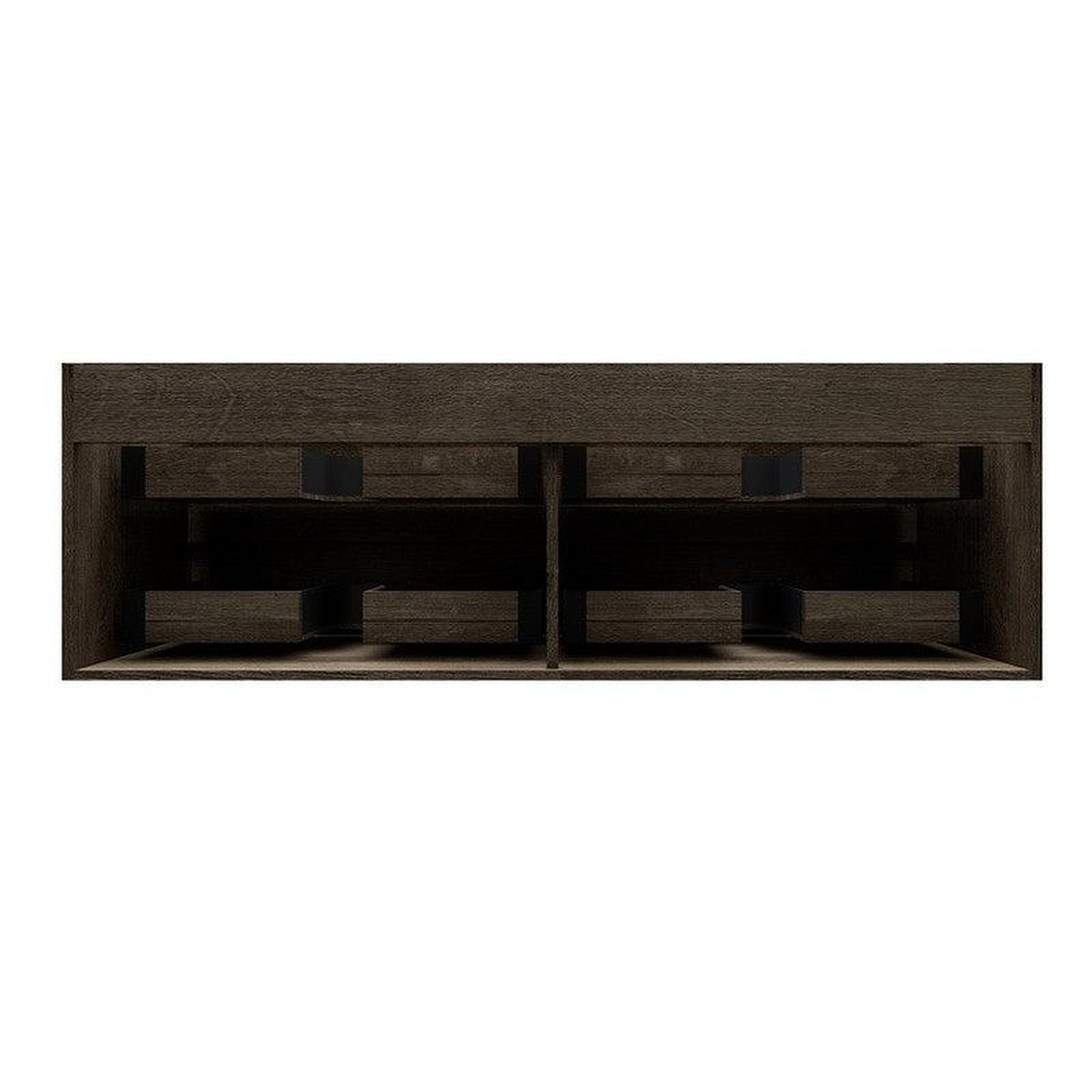 Prime 60" Gray Oak Wall-Mounted Vanity With Double Faucet Holes and Reinforced White Acrylic Sink