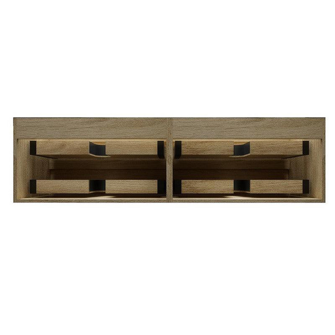 Prime 72" Coffee Wood Wall-Mounted Vanity With Double Faucet Holes and Reinforced White Acrylic Sink