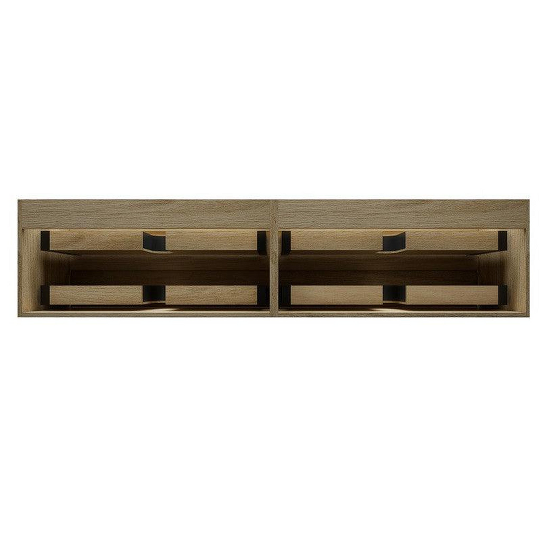 Prime 84" Coffee Wood Wall-Mounted Vanity With Double Faucet Holes and Reinforced White Acrylic Sink
