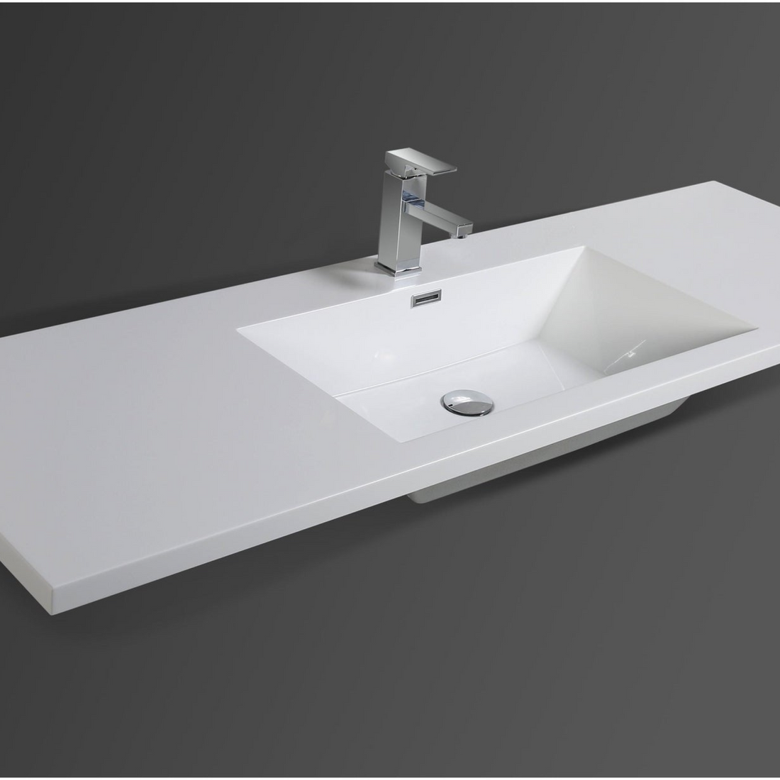 Amara 60" Natural Oak Freestanding Vanity With Single Reinforced White Acrylic Sink