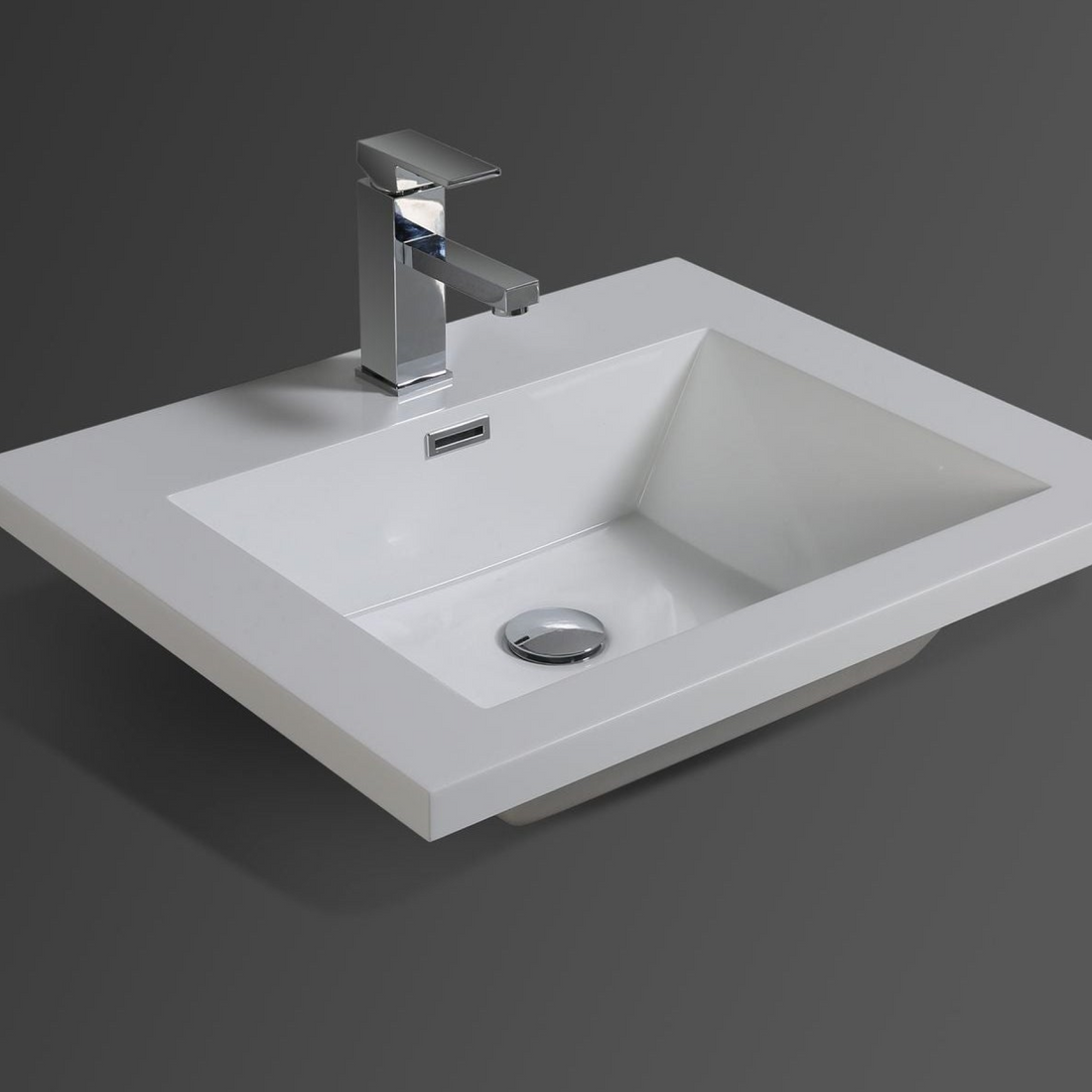 Amara 24" White Oak Freestanding Vanity With Single Reinforced White Acrylic Sink