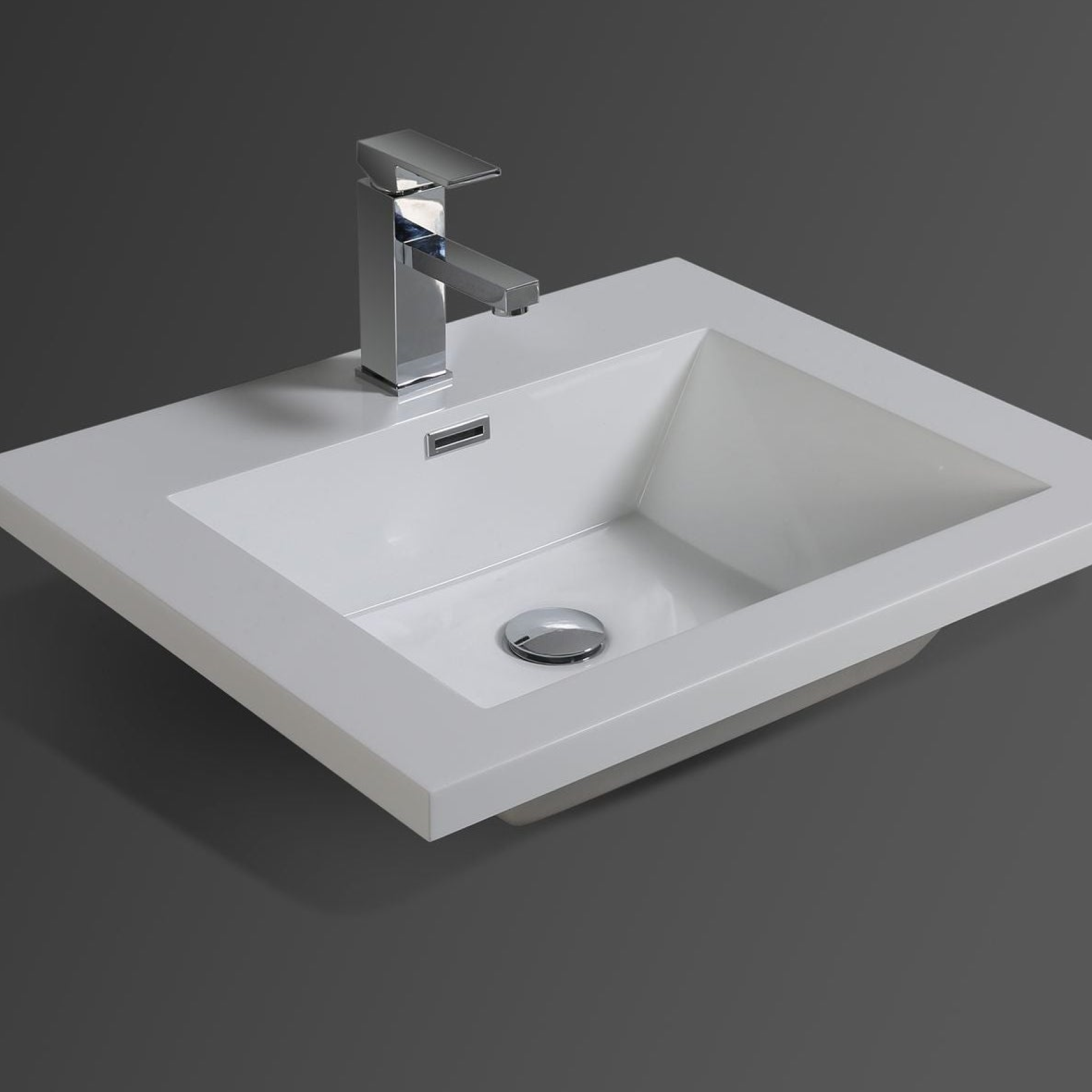 Amara 24" White Oak Freestanding Vanity With Single Reinforced White Acrylic Sink