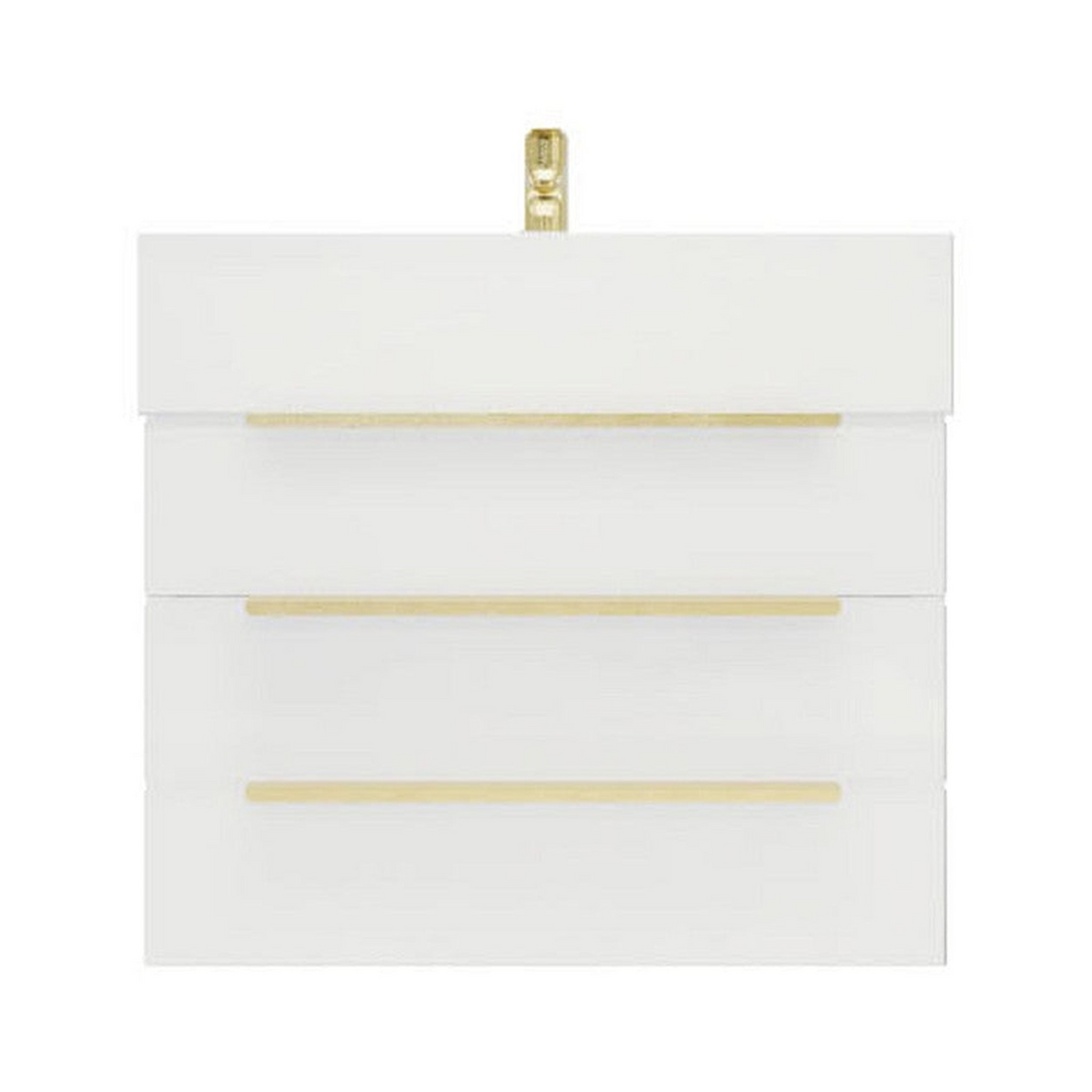 Elara 24" High Gloss White Wall-Mounted Vanity With Single Reinforced White Acrylic Sink