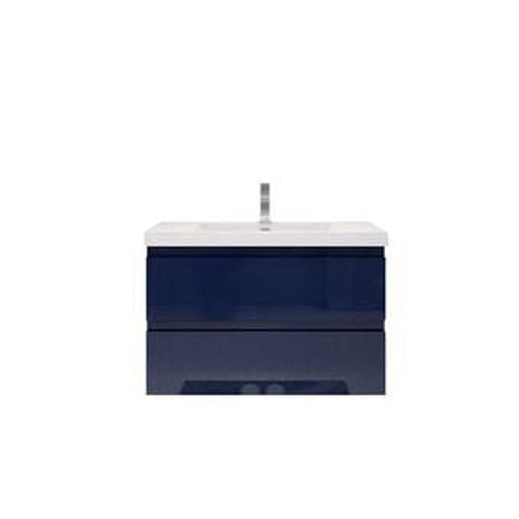 Boho Elegance 36" High Gloss Night Blue Wall-Mounted Vanity With Single Reinforced White Acrylic Sink