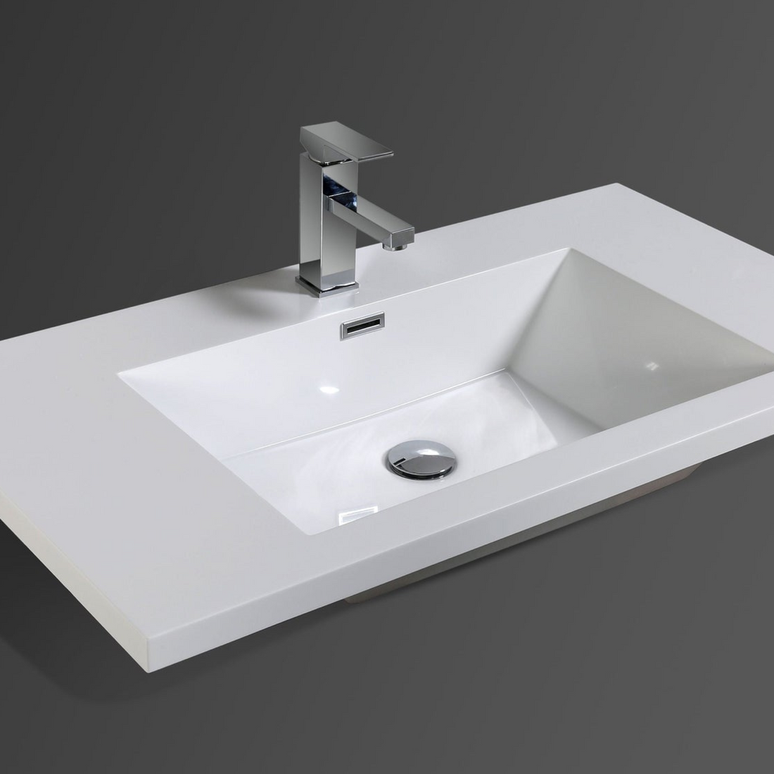 Boho Elegance 36" Rosewood Wall-Mounted Vanity With Single Reinforced White Acrylic Sink