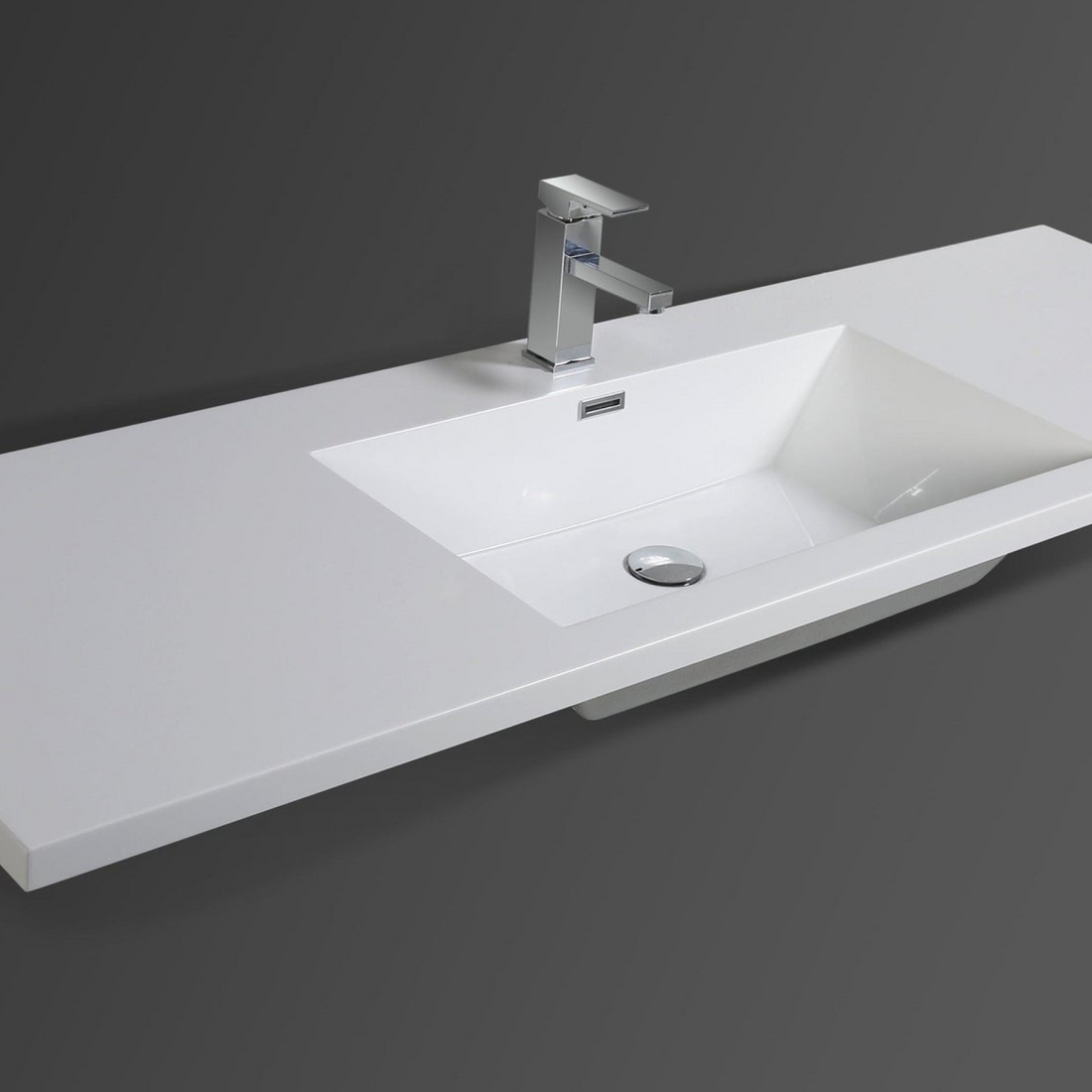 Boho Elegance 60" Rosewood Wall-Mounted Vanity With Single Reinforced White Acrylic Sink