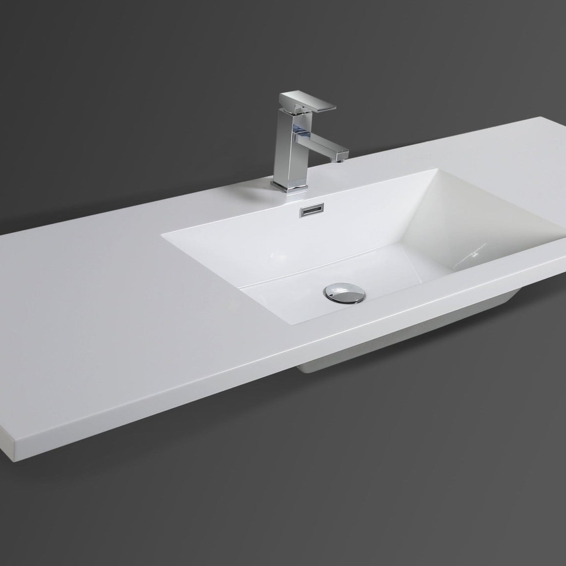 Boho Elegance 60" Rosewood Wall-Mounted Vanity With Single Reinforced White Acrylic Sink