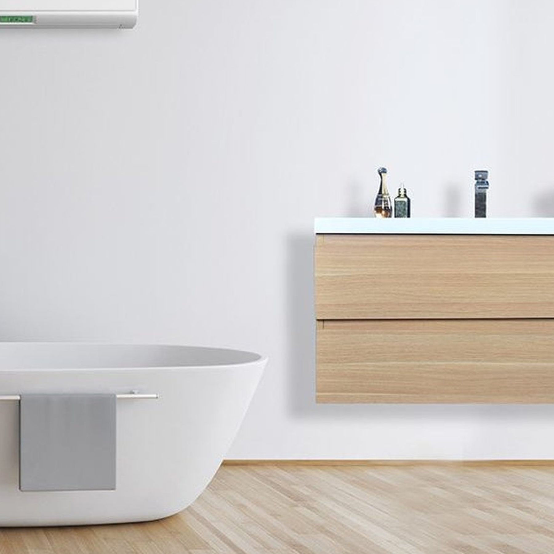 Boho Elegance 42" White Oak Wall-Mounted Vanity With Single Reinforced White Acrylic Sink