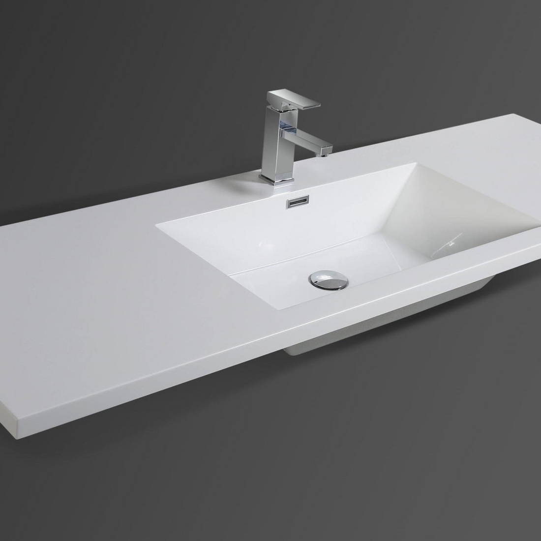 Boho Elegance 60" New England Oak Wall-Mounted Vanity With Single Reinforced White Acrylic Sink