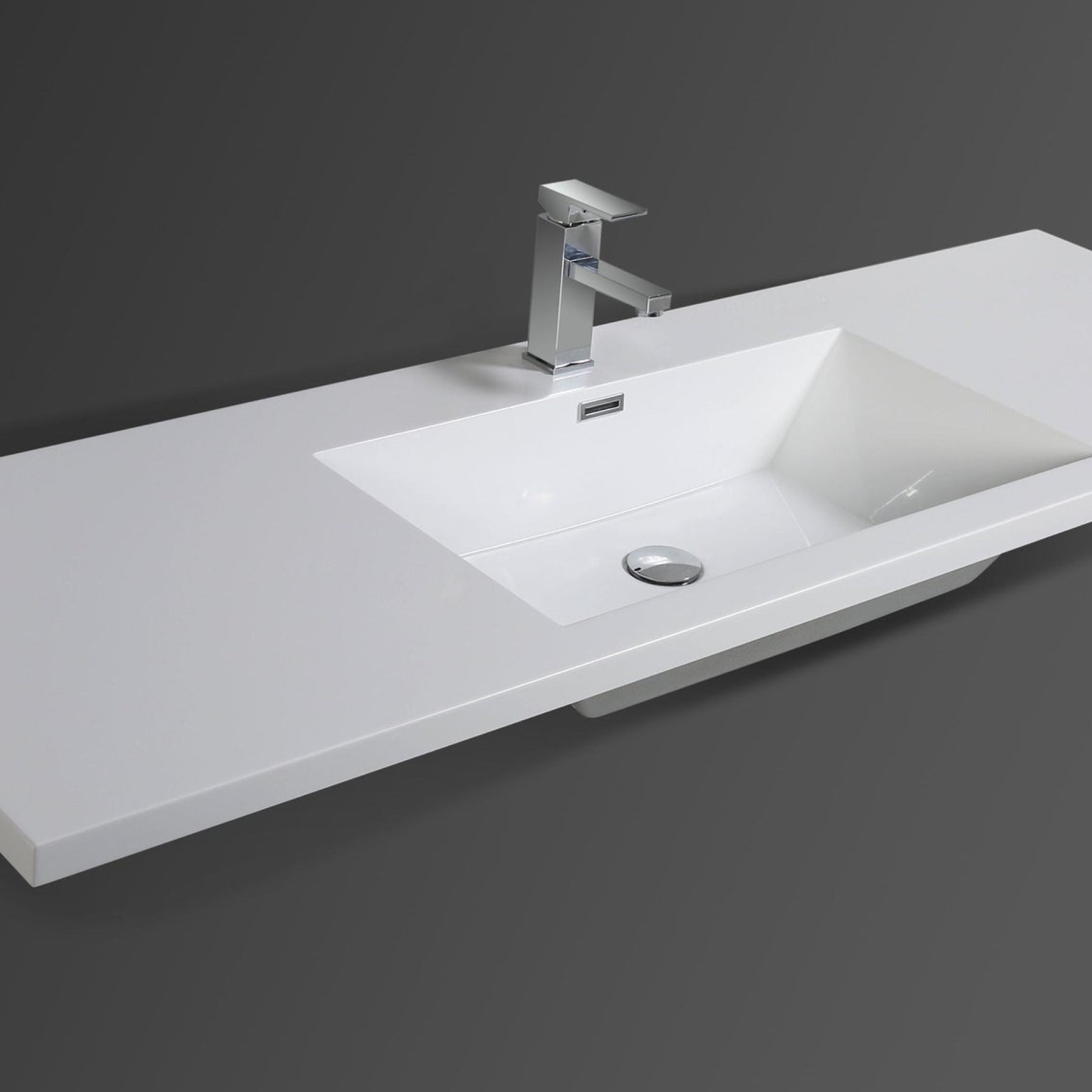 Boho Elegance 60" New England Oak Wall-Mounted Vanity With Single Reinforced White Acrylic Sink