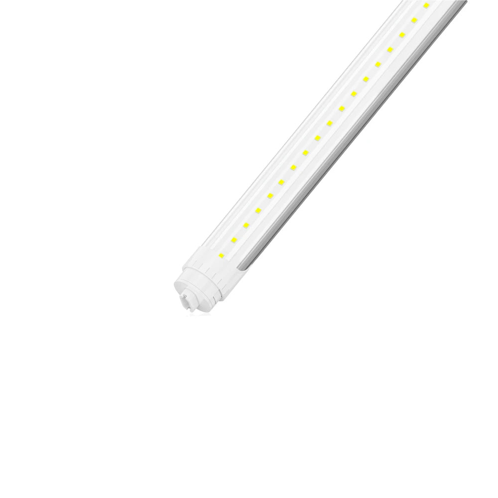 8ft LED Tube Light - 40W - 5000K - 5000 Lumens - AC100-277V  - Clear Cover - R17D - (25-Pack)