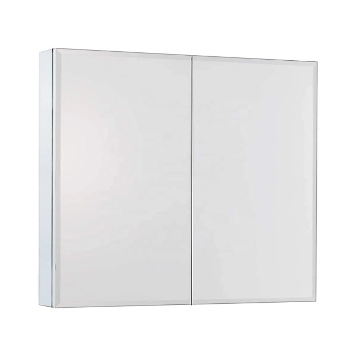 30" x 26" Premium Frameless Medicine Cabinet: Double-Sided Mirror, 2-Door, Adjustable Shelves, Soft-Closing, Surface or Recessed Installation, for Bathroom, Bedroom, Hotel