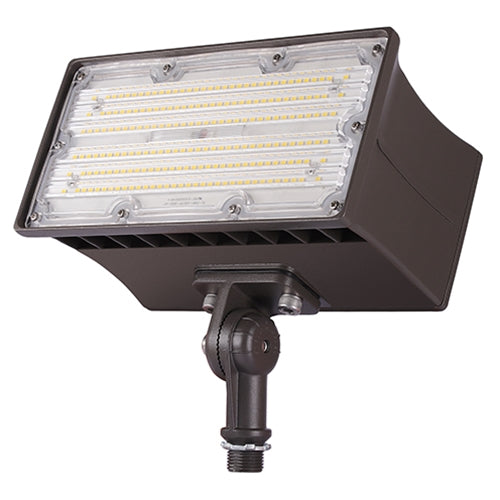 45W LED Outdoor Flood Light Super Bright, 5000K, Knuckle Mount, 1-10V Dimming - AC120-277V, 6750 Lumens, UL, DLC Premium Listed