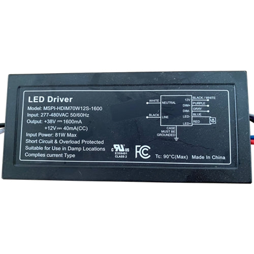 60W Dimmable LED Power Supply for AC277-480V Systems