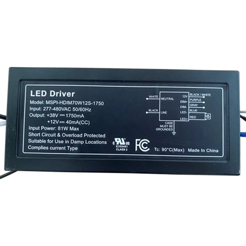 70W Dimmable LED Power Supply for AC277-480V Systems