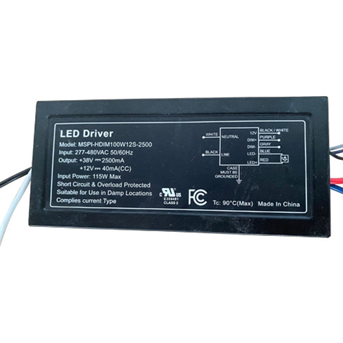 100W Dimmable LED Power Supply for AC277-480V Systems