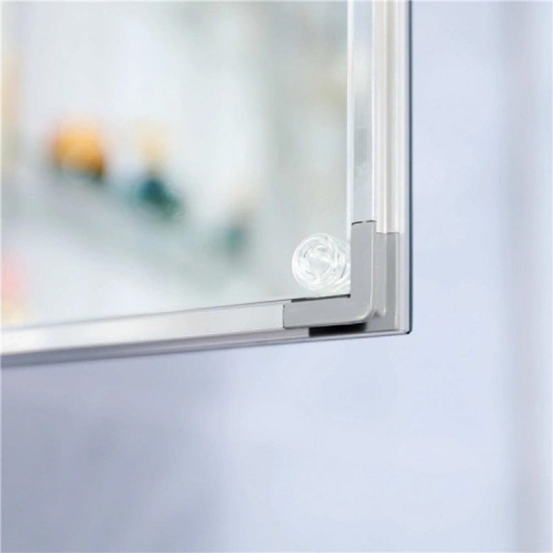 24" x 30" Contemporary Frameless Medicine Cabinet: Double-Sided Mirror, 1-Door, Adjustable Shelves, Soft-Closing, Surface or Recessed Installation, Ideal for Bathroom, Bedroom, Hotel