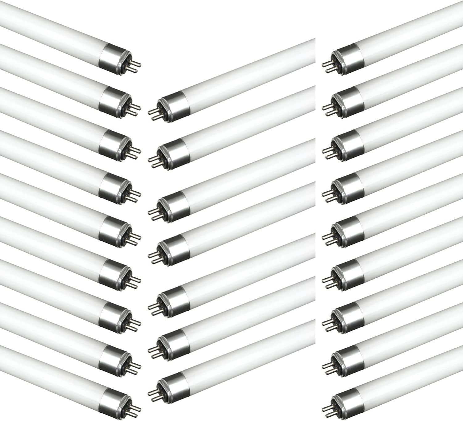 4ft LED Tube Light - 24W - 5000K - 3750 Lumens - AC100-277V - Frosted Cover, Medium Bi-Pin (G5) - Bypass Ballast - (25-Pack)