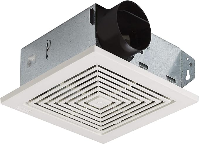Ceiling and Wall Ventilation, 50 CFM 4.0 Sones, White Bath Fan