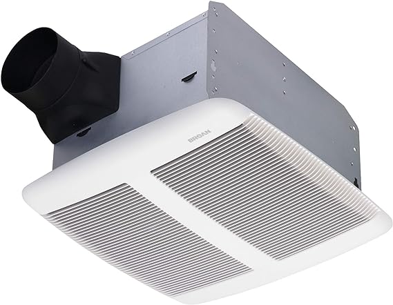 Bluetooth Speaker Ventilation Fan, ENERGY STAR Certified, 110 CFM, 1.0 Sones, White