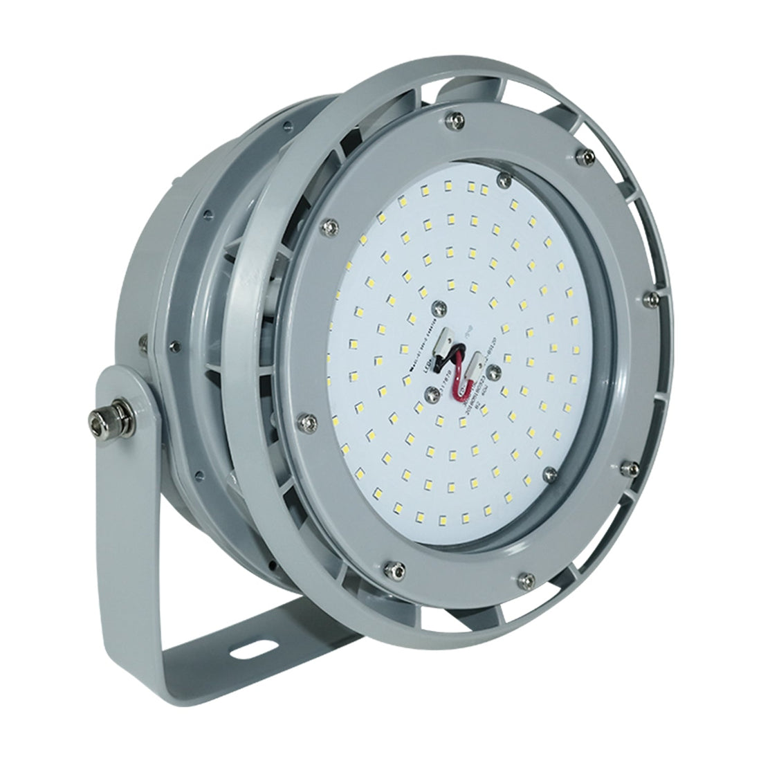 B Series 300W Dimmable LED Explosion Proof Round High Bay Light - 5000K, 42000LM, IP66 Rated for Hazardous Locations - Ideal for Oil &amp; Gas Refineries, Drilling Rigs, Petrochemical Facilities