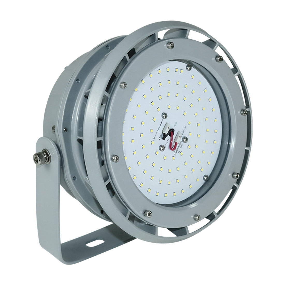 B Series 300W Dimmable LED Explosion Proof Round High Bay Light - 5000K, 42000LM, IP66 Rated for Hazardous Locations - Ideal for Oil & Gas Refineries, Drilling Rigs, Petrochemical Facilities