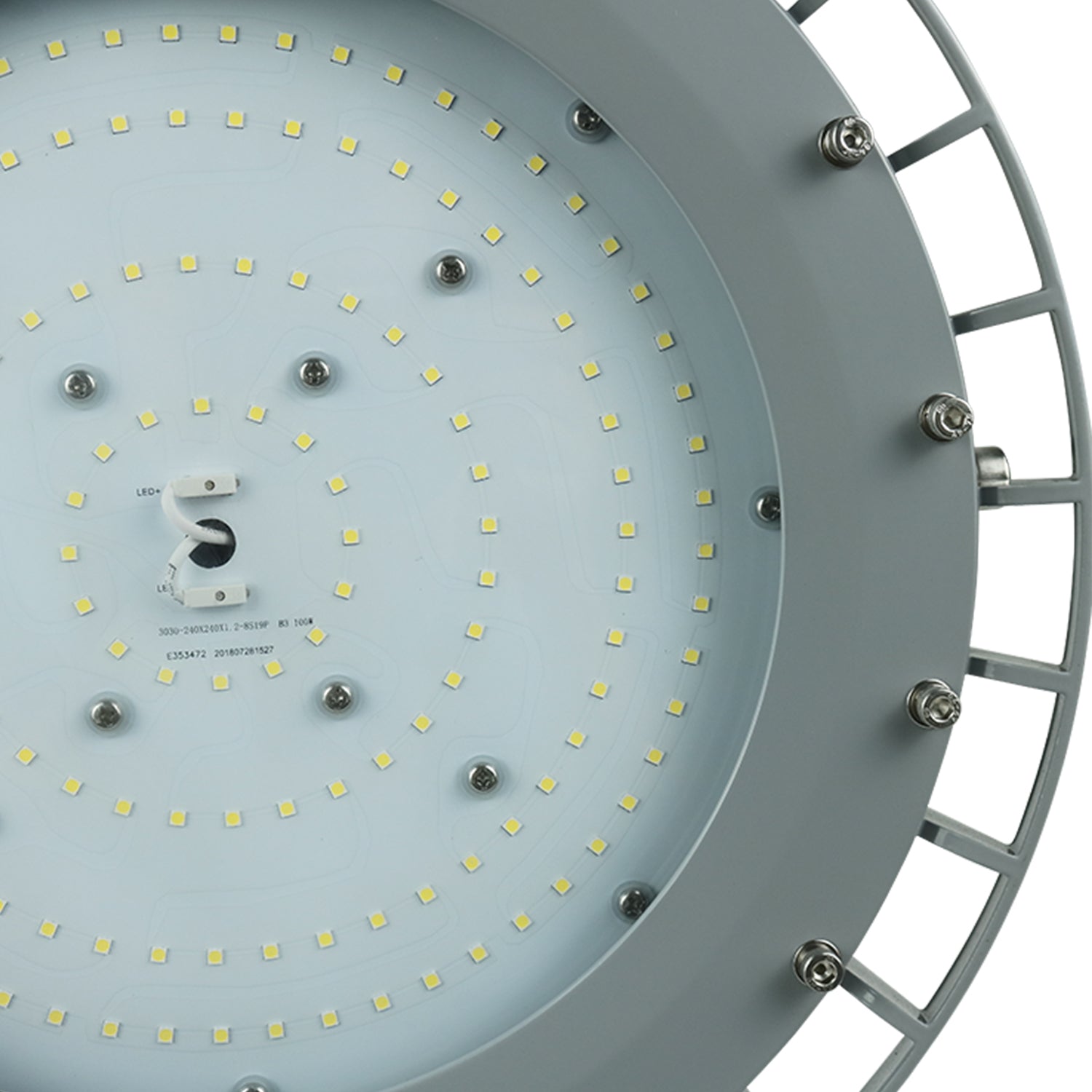 B Series 400W Dimmable LED Explosion Proof Round High Bay Light - 5000K, 56000LM, IP66 Rated for Hazardous Locations - Ideal for Oil & Gas Refineries, Drilling Rigs, Petrochemical Facilities