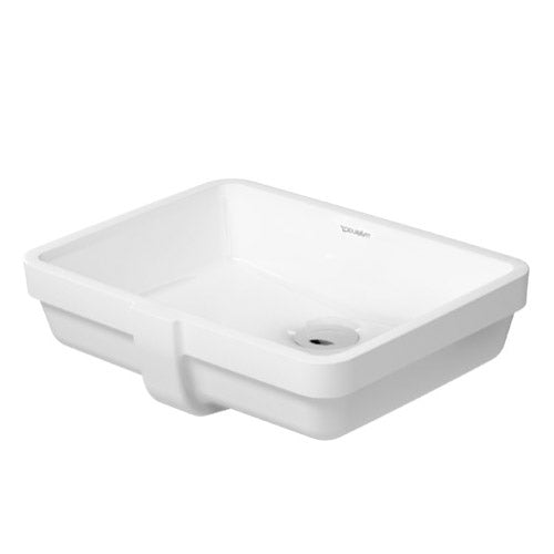 18-1/4&quot; Undermount Bathroom Sink with Overflow - White/WonderGliss