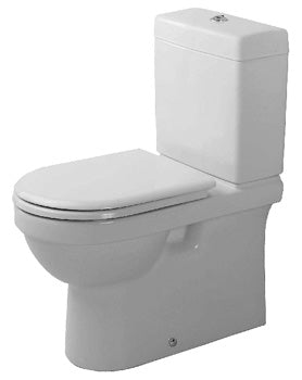 Two Piece Round Front Dual Flush Toilet - White