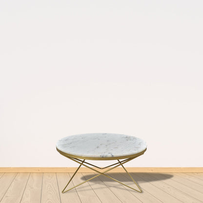 Glam Haley Coffee Table: Caf√© Lounge Marble Table for Meetings and More