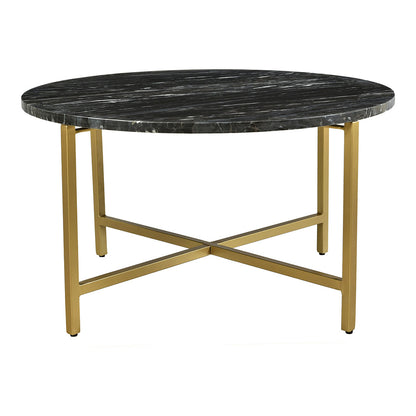 Marble Coffee Table: Contemporary Modern Round Cocktail Elegance