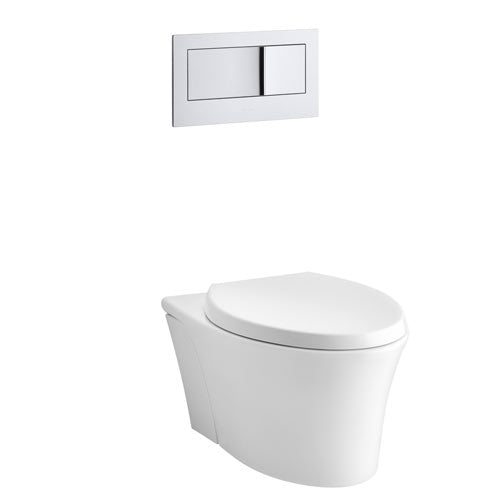 Veil Wall Hung Elongated Toilet Bowl - White