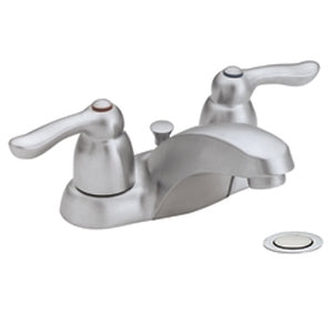 Two-Handle Centerset Lavatory Faucet Brushed Chrome