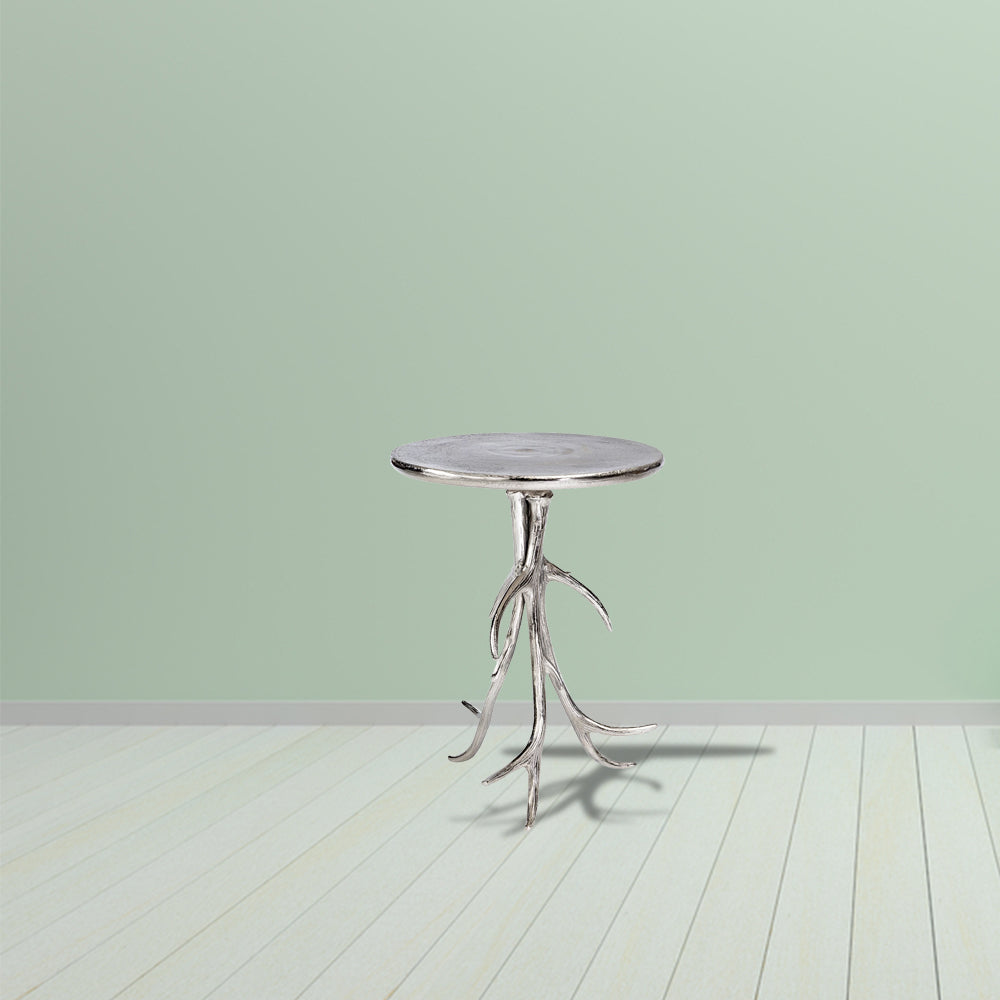 Aluminum Base Willow End Table: Contemporary Modern Entryway Accent