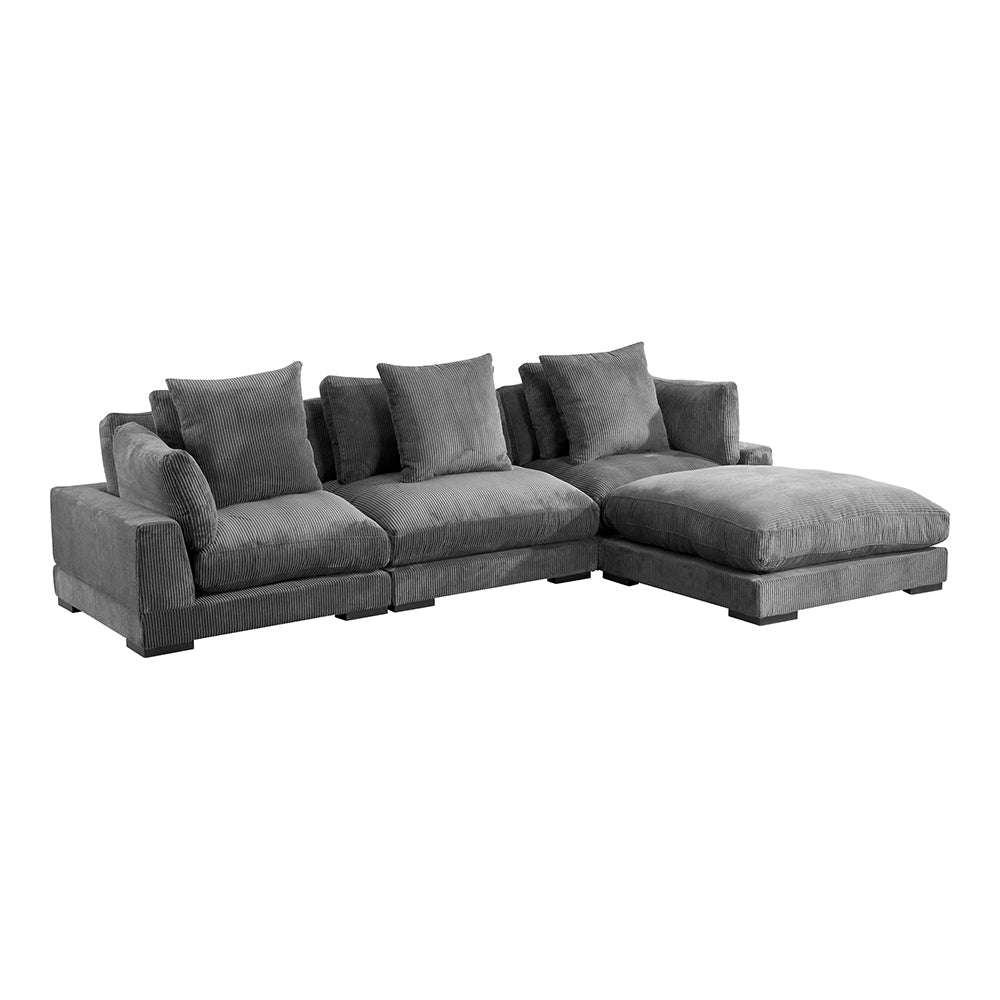 Tumble Modular Sectional Couch: Transitional Chaise Lounger to Bed