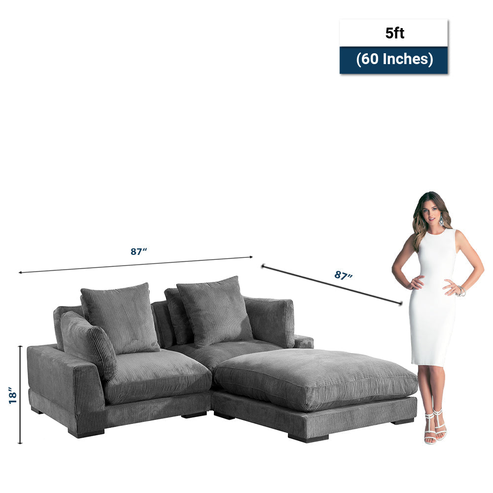 Lounge Modular Sectional Couch: Transformable Chaise Lounger to Bed